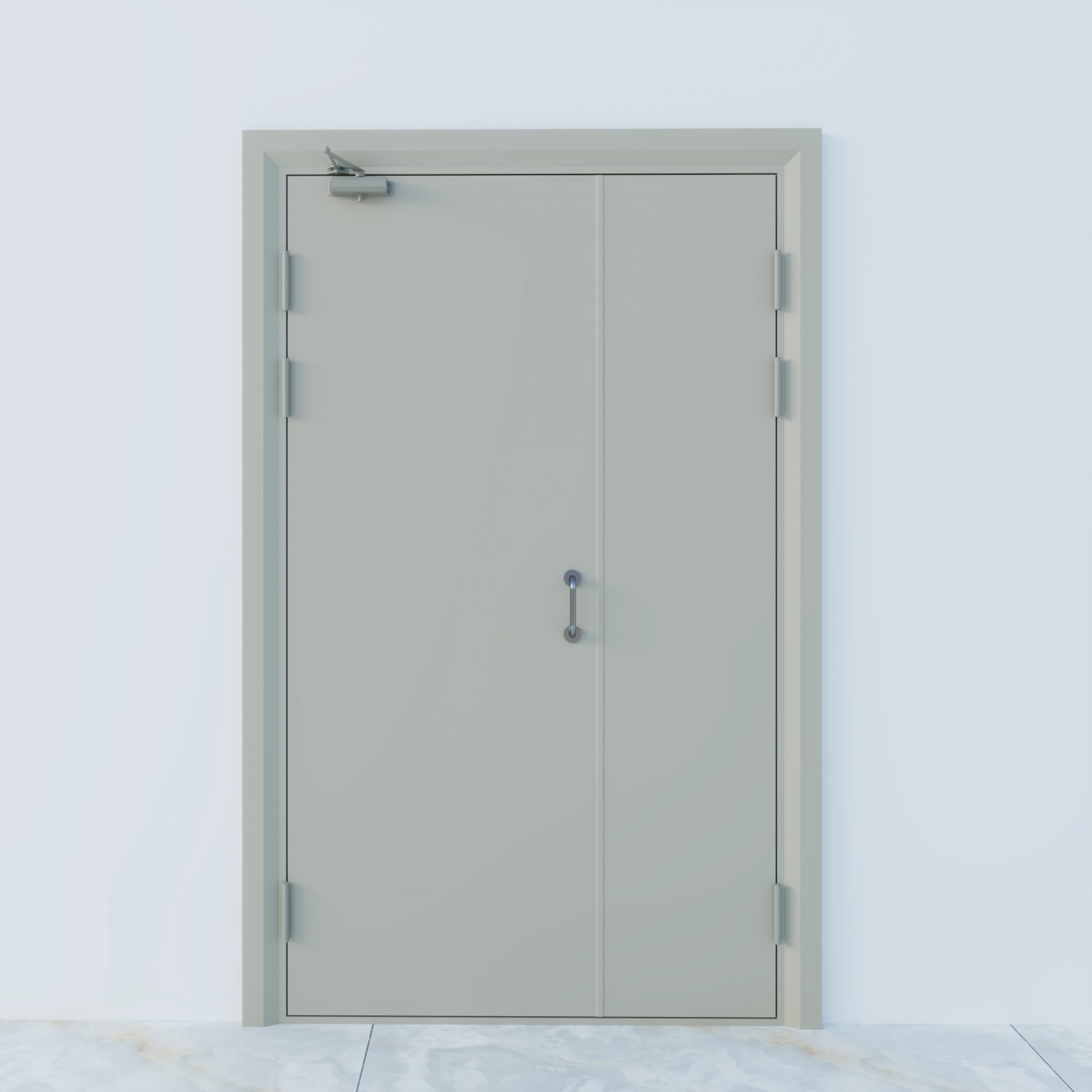 Cửa 2 cánh lệch – không ô kính