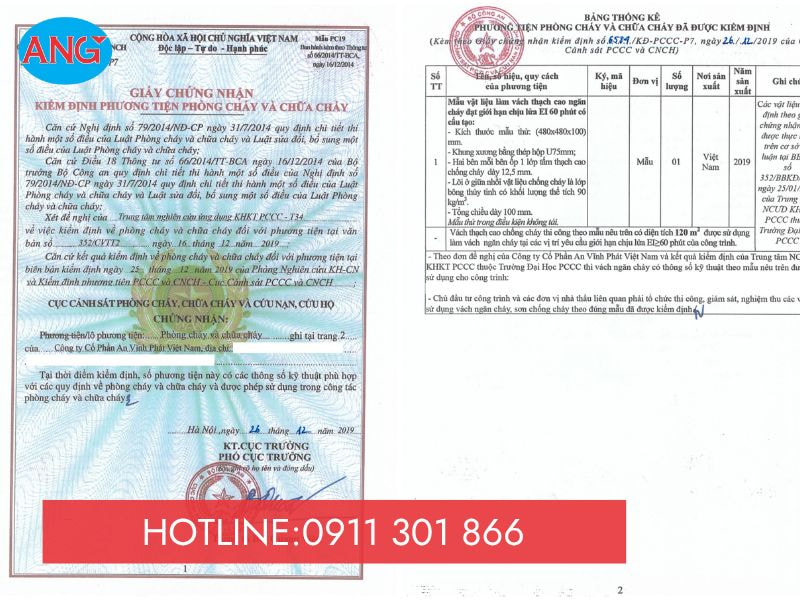 kiểm định cửa chống cháy mới nhất